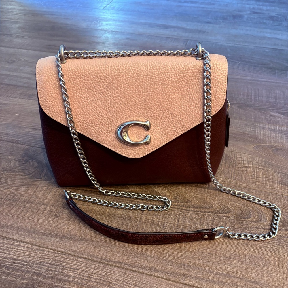 Coach Pink and Maroon Crossbody Bag